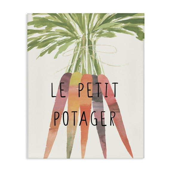 Stupell Industries Vegetable Garden Phrase Food & Beverage Painting Wrapped Canvas Art Print Wall Art, 16 x 20