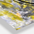 thumbnail image 3 of Designart 'Grey and Yellow Abstract Pattern' Modern wall clock, 3 of 3