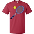 thumbnail image 3 of Inktastic Blue Tennis Racket and Ball T-Shirt, 3 of 5