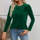 thumbnail image 1 of Ounisa Long Sleeve Shirts for Women Casual Fashion Loose Fit Womens Tops Crewneck Basic Pullover Tunics, 1 of 9