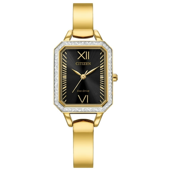 Citizen Women's Eco-Drive Gold-Tone Silhouetted Crystal Watch - EM0982-54E