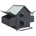 thumbnail image 3 of Charmma Chicken Coop Gray and White 59.8"x37.7"x43.3" Solid Firwood, 3 of 8