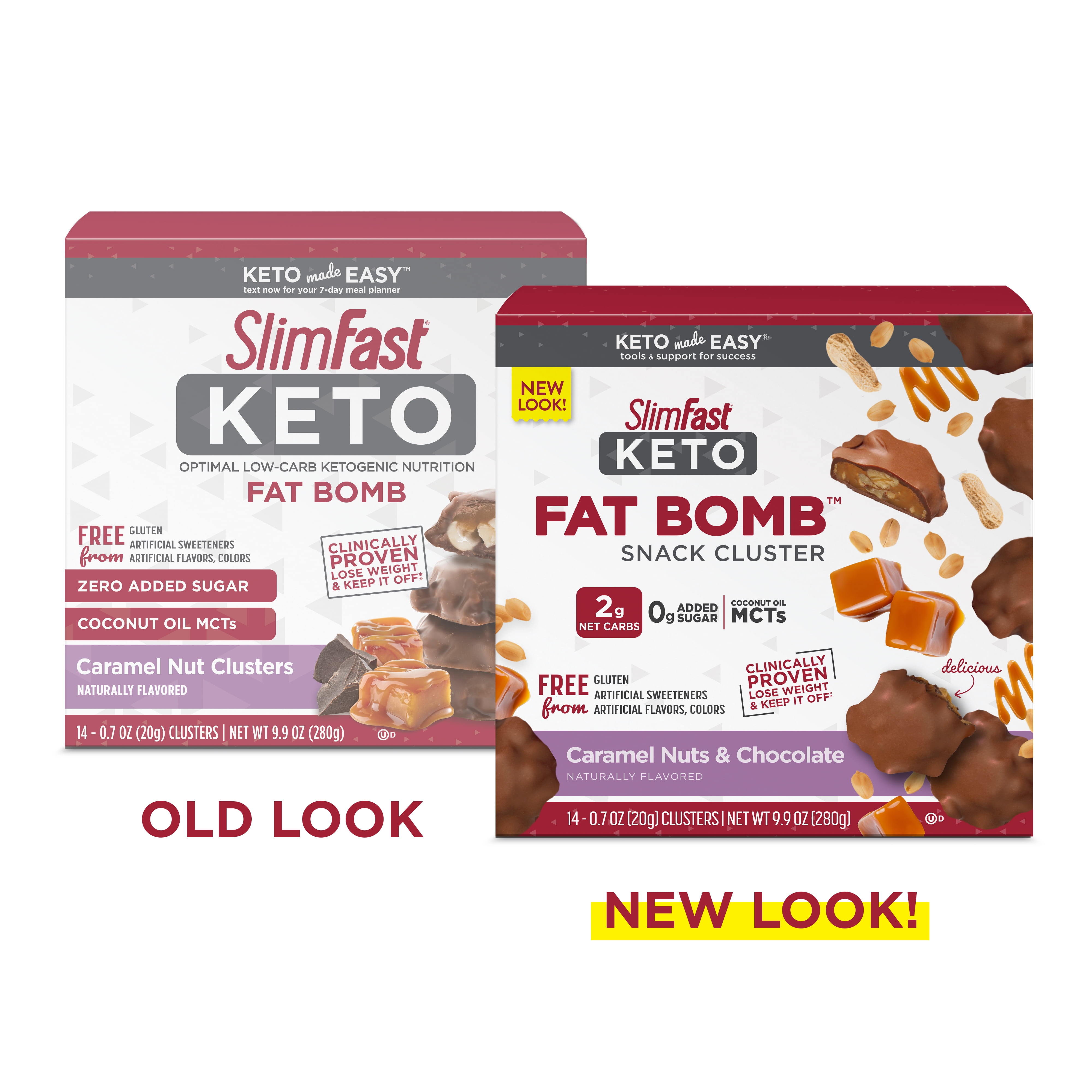 Slimfast Keto Fat Bomb Caramel Nuts Chocolate Snack Cluster 0 7 Oz 14 Count Walmart Com Walmart Com Slimfast Keto Fat Bomb Caramel Nuts Chocolate Snack Cluster 0 7 Oz 14 Count Walmart Com Walmart Com