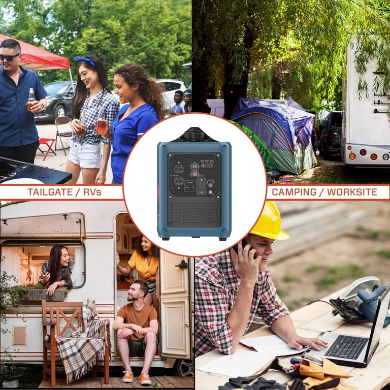 SENIX 1000W Quiet Gas Power Portable Inverter Generator - Walmart.com