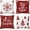 Christmassnow, variant on Christmas Throw Pillow Covers 18x18 Inch Set of 2 Red Winter Snowflakes Pillow Covers Merry Christmas Farmhouse Pillowscase Polyester Linen Square Cushion Covers for Sofa Couch Bedroom Home Decoration