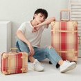thumbnail image 2 of Juego de maletas con ruedas para mujer, bolsa de viaje con celosía a rayas Retro, bolso de mano con ruedas, 13, 20, 24, 26 y 28 pulgadas, novedad, 2 of 4