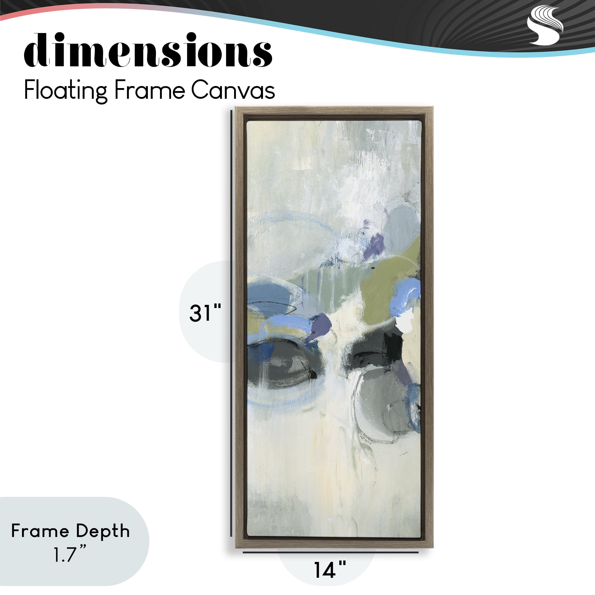 Stupell Industries Muted Circular Dapples Brown Framed Floater Canvas Wall Art, design by Lisa Ridgers