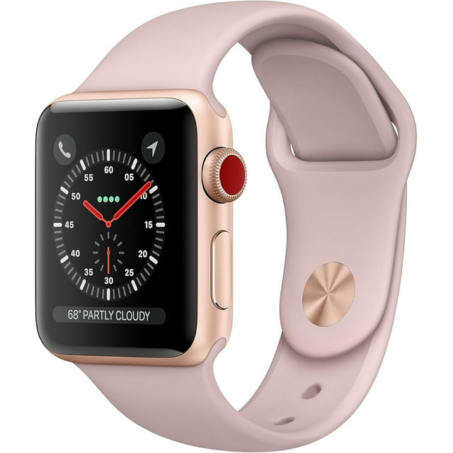 Restored Apple Watch Series 3 38mm MQJQ2LL/A GPS + Cellular, Rose Gold (Refurbished)
