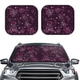thumbnail image 2 of Haiem Snowflakes and Hearts Car Windshield Sun Shade (2 Pieces) Foldable Windshield Sun Shade Car Accessories for Truck SUV Pickup-Small, 2 of 7