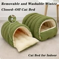 thumbnail image 2 of Removable and Washable Winter Closed-Off Cat Bed, 2025 Fluffier Cozy Monster Cat Bed for Indoor, 360° Nesting Design Warm Cave Style Pet Bed for Cats Small Dogs, 2 of 7