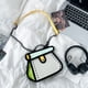 thumbnail image 4 of Bolso bandolera Bolsos de lona de estilo 3D Bolso de pastel con correa ajustable Bolso de cartera informal con dibujo en 2D, 4 of 8