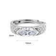 thumbnail image 5 of BAETEUY Women Ring Adjustable Size Opening - Wedding Band Cubic Zirconia Inlaid Engagement Jewelry Finger Band, 5 of 8