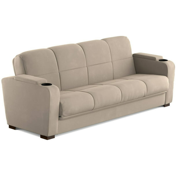 Mainstays Tyler Futon With Storage Sofa, Convertible Sofa Sleeper With Storage