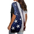 thumbnail image 4 of HEILAU Independence Day Shirts for Women American Flag Graphic Tees Summer Tops Short Sleeve V Neck T Shirt Print Side Slit Tunic Patriotic Tops, 4 of 6