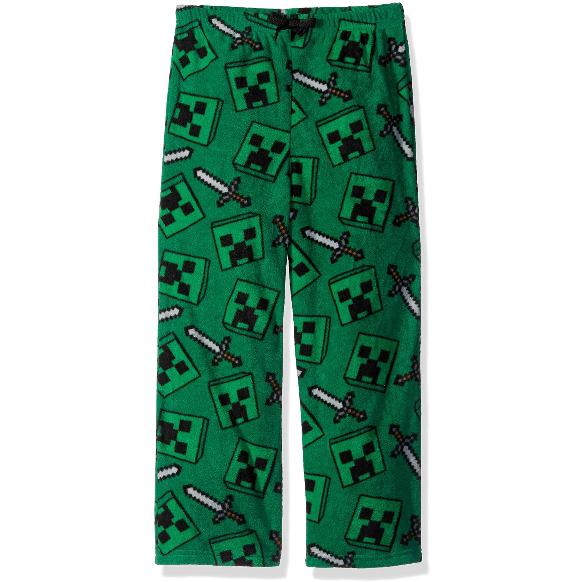 Pantalon De Pyjama Garçon Minecraft Creeper Bleu, Taille 4/5 Ans