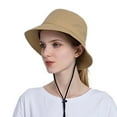 thumbnail image 4 of Weikingp Clearance! Bucket Hats for Men, Women Sun Hat Wide Brim Beach Hat Adjustable Bucket Hat Summer Hats, Bucket Hats for Woman, Sun Hats for Women, Sun Hats for Men Khaki, 4 of 4