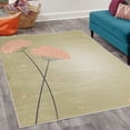 thumbnail image 2 of Allium Flower Decorative Rug, Floral Design with Swirl Lines Falling Leaves Autumn Inspired, Quality Carpet for Bedroom Dorm and Living Room, 6 Sizes, Khaki Peach, by Ambesonne, 2 of 4