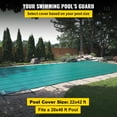 thumbnail image 2 of VEVOR Pool Safety Cover Fits 20 x 40 ft Rectangle Inground Safety Pool Cover Green Mesh with 4 x 8 ft Center End Steps Solid Pool Safety Cover for Swimming Pool Winter Safety Cover, 2 of 9