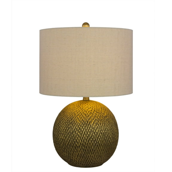 Fangio Lighting 23.5 inch Resin Table Lamp in Gold Finish