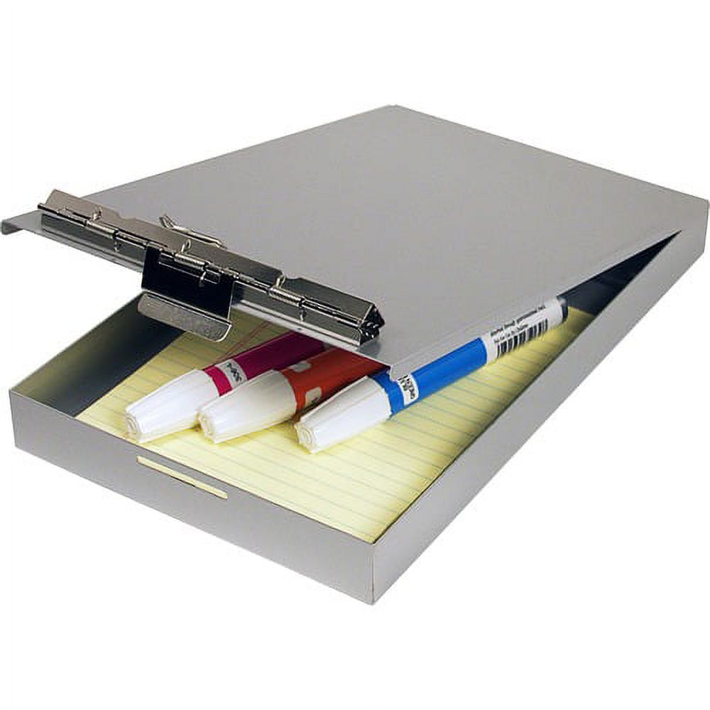 Saunders Recycled Aluminum Redi-Rite Clipboard Top Opening - 6" x 9" - Aluminum - Silver - 1 Each