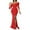Red, variant on IROINNID Wedding Guest Dresses for Women Homecoming Party Color Long Dress Off Shoulder Split V-Neck Dress Trendy Formal Dress,Pink