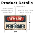 thumbnail image 4 of Theater (3 Pack) Large Plastic Street Sign Crossing Sign Warning Sign Vintage Rustic Beware Warning Xing Stage Performance Acting Drama Comedy Decor Play Lights Show Movie Fun Musical, 4 of 9