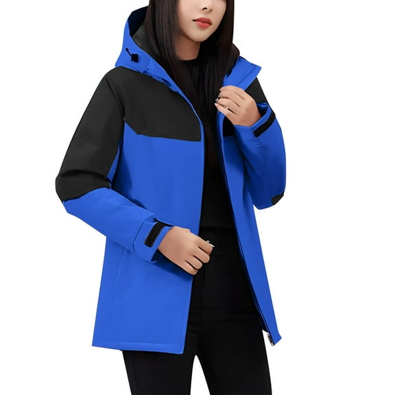 Womens Plus Size Rain Coats, Women's Waterproof Raincoat Lightweight Rain Jacket Trench Coat Hooded Windbreaker with Pockets for Outdoor M-5XL
