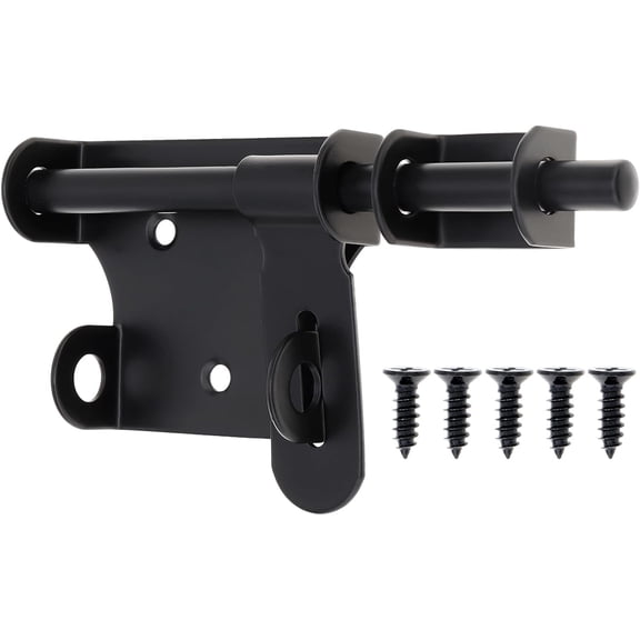 Slide Bolt Gate Latch, Sliding Bolt Door Lock with Padlock Hole, Heavy Duty Barrel Bolts Safety Door Latch for Wooden Fence Yard Shed Barn Door