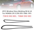 thumbnail image 1 of 2PCS Window Glass Molding RH & LH For HONDA CR-X CRX EF8 1988-1991, 1 of 10