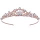 thumbnail image 1 of Tiara de cumpleaños con corona de diamantes de imitación para boda, diadema de diamantes de imitación de alta gama para niña, 1 of 6