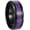 Black Purple, variant on Men's 8mm Stainless Steel Ring, Centre Carbon Fiber Design , Party Concert Everyday Style