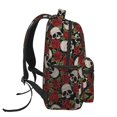 thumbnail image 4 of Haiem Red Rose Skull Printed School Backpack,Casual Travel Lightweight Backpack,Durable Comfortable Multifunctional Backpack,Laptop Backpack, 4 of 5
