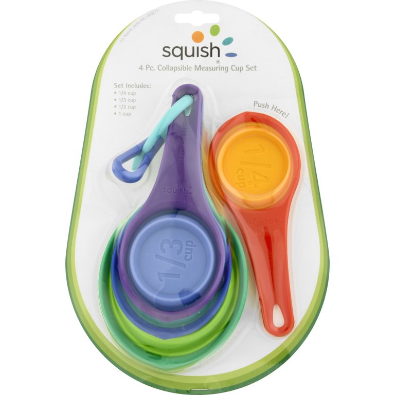 Squish + Squish 4-Piece Collapsible Measuring Cup Set