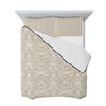 thumbnail image 7 of Beige Damask Twin Size Down Alternative Comforter, Lightweight Comforter Quilt Bedding Set with Pillow Shams Vintage Country Scroll Floral Patterned All Seasons Bed Comforter Duvet Insert 68"x86", 7 of 7