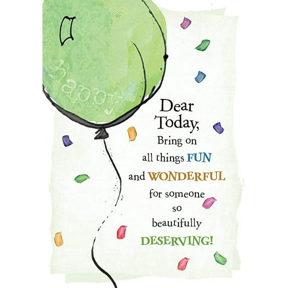 Birthday Greeting Card (5" x 7") by Art from the Heart | 3 Pack   3 Envelopes (Fun Balloon Design)