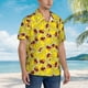 thumbnail image 3 of Fotbe Duck with Star Sunglasses Camisa Hawaiana para Hombre Unisex – Camisa Casual de Verano con Botones de Manga Corta de Algodón y Lino,Medium, 3 of 7
