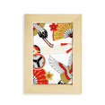 thumbnail image 1 of Crane Folding Fan Sakura Pattern Desktop Display Photo Frame Picture Art Painting 5x7 inch, 1 of 3