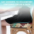 thumbnail image 3 of Premium Travel Pattern Memory Foam Seat Cushion Ergonomic Chair Pad for Office Chair, Car, Airplane & Bleachers Sciatica, Tailbone Hip & Back Pain Relief - Chair Cushion for Long Office Workers., 3 of 5