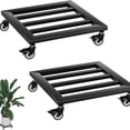 thumbnail image 2 of Ensemble de Supports Roulants pour Pots de Plantes 2 Paniers à Fleurs en Métal avec Roues Base Roulante Réglable pour Plantes pour Intérieur Extérieur Jardin Patio Balcon Support de Rangement pour Déplacement de Plantes Lourdes, 2 of 8