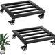thumbnail image 2 of Soporte de metal para macetas con ruedas – Soporte de hierro resistente para plantas, apto para uso interior y exterior – Ruedas giratorias de 360° con freno para facilitar la colocación de l, 2 of 6