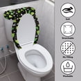 thumbnail image 3 of HELLHERO Christmas Tree Pattern Toilet Lid Seat Cover Soft Toilet Seat Cover Set & 2 Pieces Stretch Fits All Toilet Shapes, 3 of 8