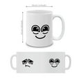 thumbnail image 4 of WIRESTER 11oz 325ml Ceramic Tea Cup Coffee Mug With Handgrip For Gift, Birthday, Anniversary, Christmas - Cartoon Faces Expressive Eyes Mouth, 4 of 7
