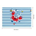 thumbnail image 3 of Kll Red Funny Crab On Blue Stripe Flag 4x6 Ft Parade Party Flag Outdoor Flag Decorative Flag Banner Flags Garden Flag Home House Flags, 3 of 7
