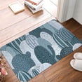 thumbnail image 5 of XMXT Non-Slip Polyester Bathroom Rugs Kitchen Door Mat, Cactus Hand Painted Blue Machine Washable Bath Mats Rug for Kitchen Shower Bathtub Decor, 15.7 x 23.6 inches, 5 of 9