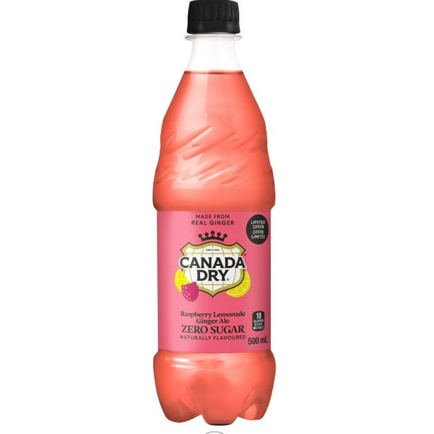 Canada Dry Raspberry Lemon Ginger Ale Zero Sugar, Canada Dry Raspberry