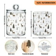 thumbnail image 5 of Yayeee 4 Pack Qtip Holder Bathroom Cotton Swab Canister with Lid Clear Dispenser Set, Christmas Forest, 5 of 6