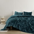 thumbnail image 4 of Wonderful Bedding Diamond Quilting Luxury Crushed Velvet 3-Pieces Quilt Set, 4 of 7