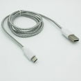 thumbnail image 3 of White Braided USB Cable Rapid Charger Sync Power Wire Cord 42 for Amazon Fire Kids Edition, Kindle - ASUS Google Nexus 2 7 - Barnes & Noble NOOK Color HD HD+ - Blackberry DTek50, Priv, 3 of 5