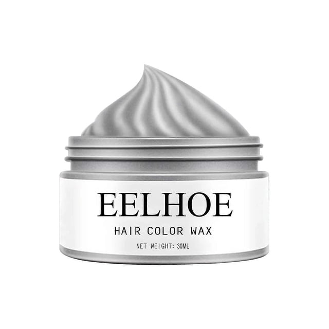 Cera colorante para el cabello gris temporal, crema de peinado lavable, fácil de aplicar para fiestas y cosplay.