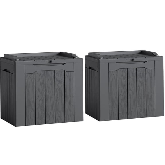 Homall 2PCS 31 Gallon Outdoor Deck Box In Resin with Seat